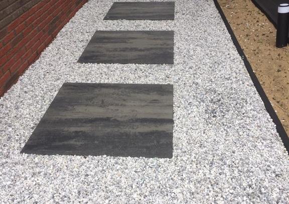Patio square 90x90x6 cm nero/grey