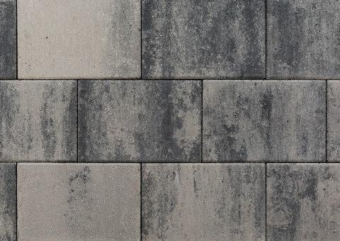 Design square 20x30x6 cm nero/grey