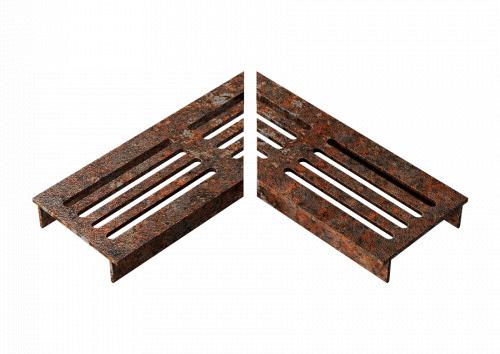 Ultra Drain Cortenline Straight Rooster L-hoek