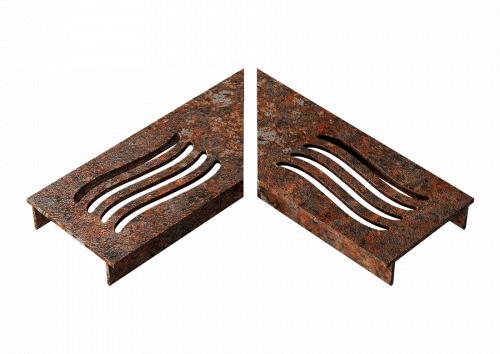 Ultra Drain Cortenline Wave Rooster L-hoek