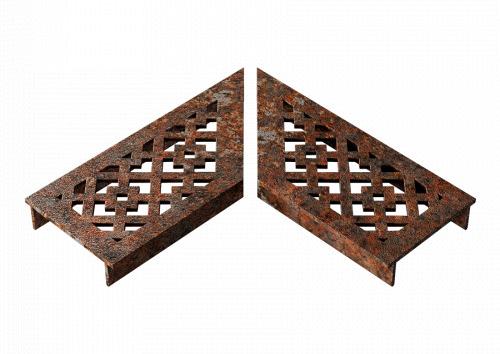 Ultra Drain Cortenline Disegno Rooster L-hoek