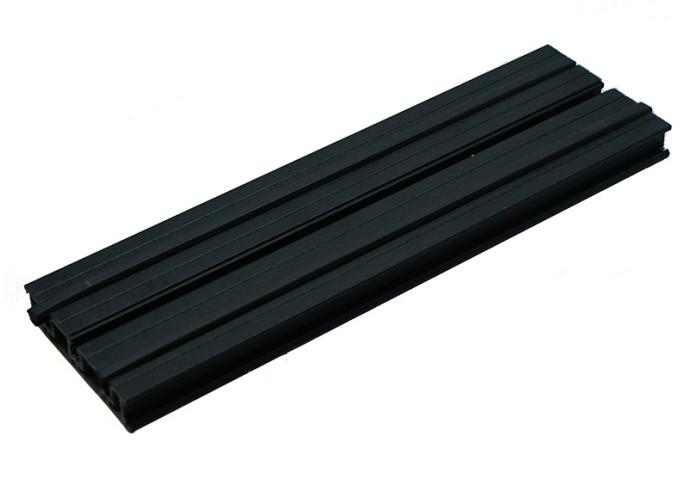 Structusol alu profiel ZWART ST16 lengte 2,4 m + rub prof