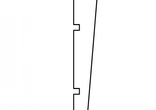 Douglas Zweeds rabat Excellent, zwart gespoten 1,2/2,7 x 19,5 x 300 cm