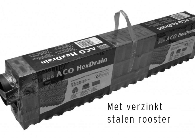 Garagepack Lijngoot 300 cm verz.st. roos