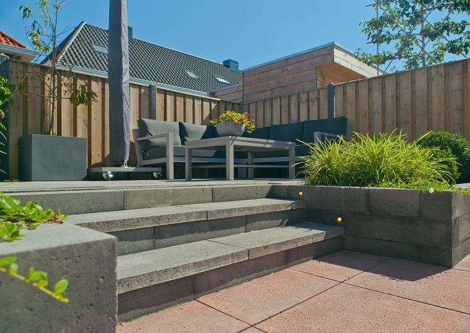 Patioblok strak 30x10x12 cm Antraciet