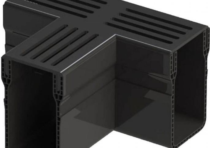 Gardendrain TEE Section Black 65/100 mm