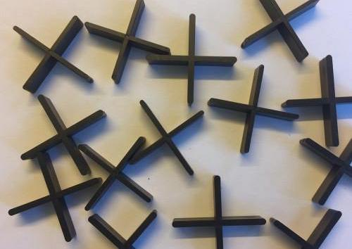 King-Assistant voegkruis zwart 2 mm 2x10x40 mm (per zak 100 stuks)