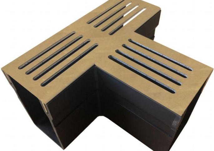 Gardendrain TEE Section Corten 65/100 mm