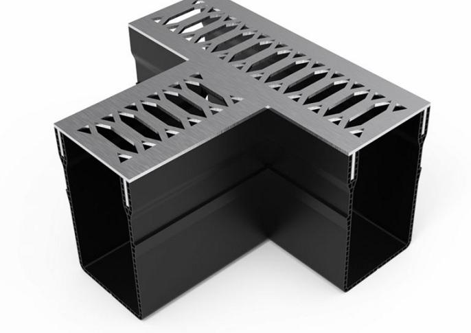 Gardendrain TEE Section RVS-Inox Viking Line 65/100 mm
