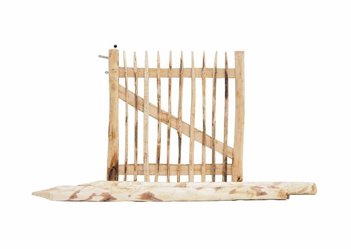 Kastanje poort Rustiek 120-120cm