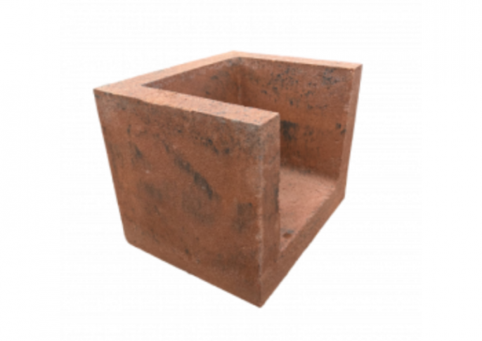 U-hoekelement 40x40x50 Roestbruin