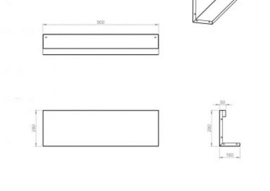 Plantenbak Module+ Recht Paneel (A) 90x28