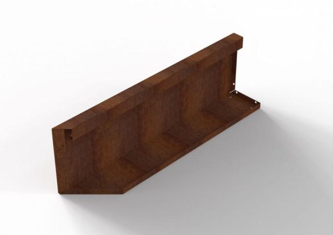 Plantenbak Module+ Uitwendig hoekpaneel (B) 90x28 R