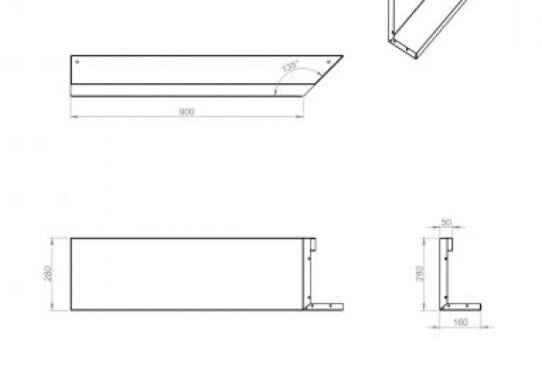 Plantenbak Module+ Inwendig hoekpaneel (C) 90x28R