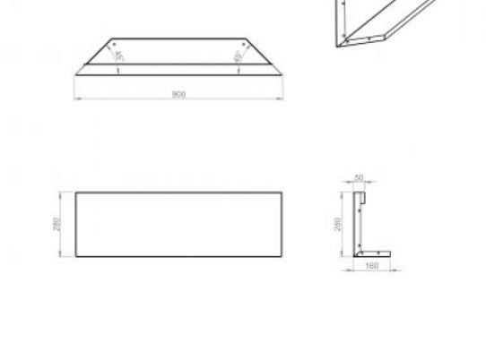 Plantenbak Module+ Kopschot paneel (D) 90x28