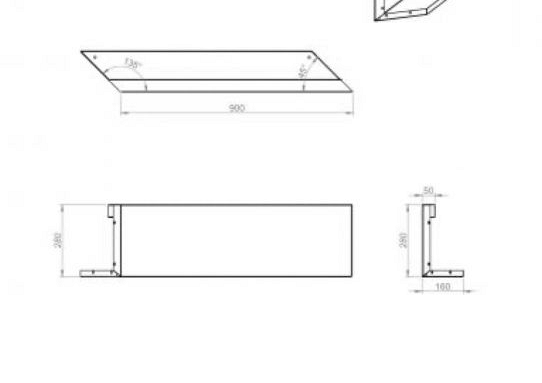 Plantenbak Module+ Parallel paneel  (E) 90x28 L
