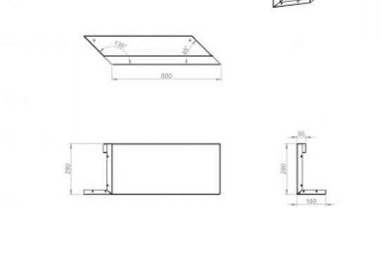 Plantenbak Module+ Parallel paneel (E) 60x28 L