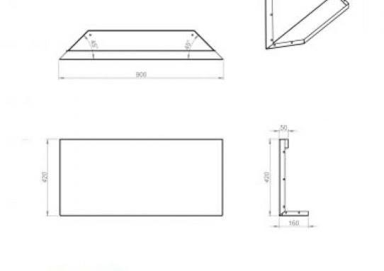 Plantenbak Module+ Kopschot paneel (D) 90x42