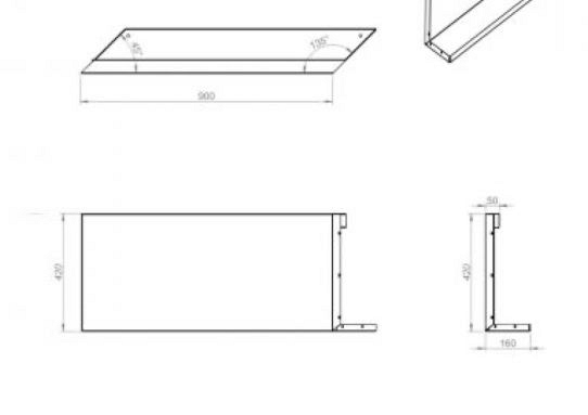 Plantenbak Module+ Parallel paneel (E) 90x42 R