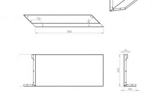 Plantenbak Module+ Parallel paneel  (E) 90x42 L