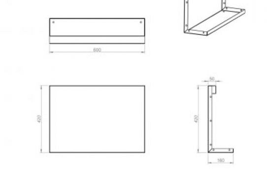 Plantenbak Module+ Recht Paneel (A) 60x42