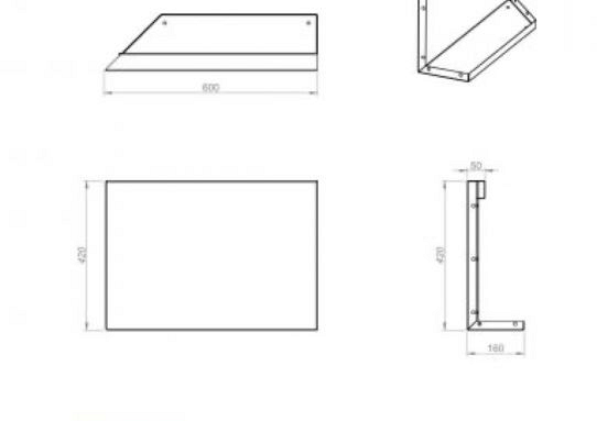 Plantenbak Module+ Uitwendig hoekpaneel (B) 60x42 L