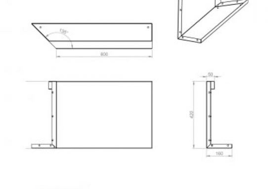 Plantenbak Module+ Inwendig hoekpaneel (C) 60x42 L