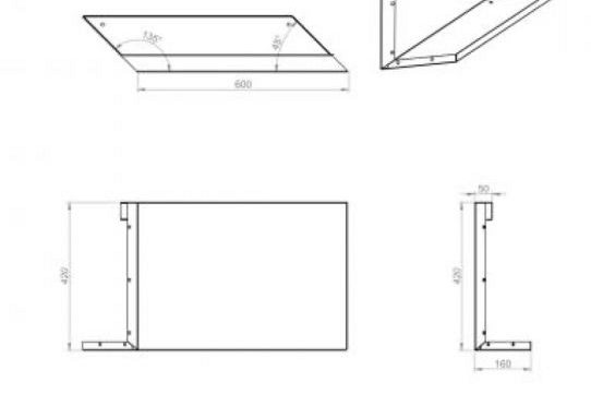 Plantenbak Module+ Parallel paneel (E) 60x42 L