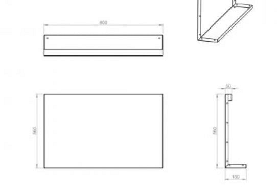 Plantenbak Module+ Recht Paneel (A) 90x56