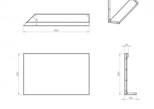 Plantenbak Module+ Uitwendig hoekpaneel (B) 90x56 L