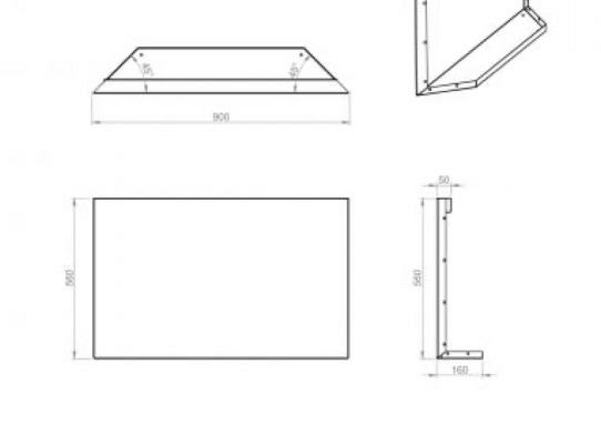 Plantenbak Module+ Kopschot paneel (D) 90x56
