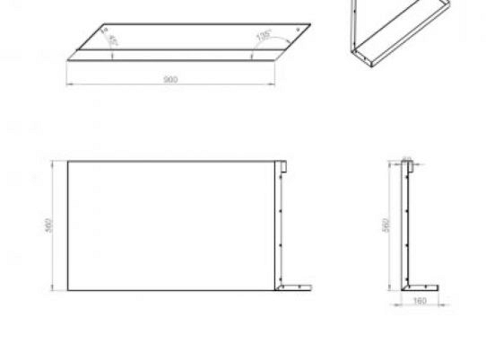 Plantenbak Module+ Parallel paneel (E) 90x56 R
