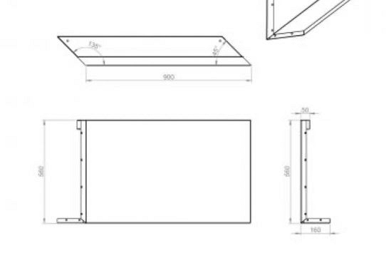 Plantenbak Module+ Parallel paneel  (E) 90x56 L