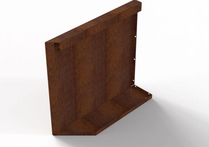 Plantenbak Module+ Uitwendig hoekpaneel (B) 60x56 R