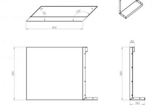 Plantenbak Module+ Parallel paneel (E) 60x56 R