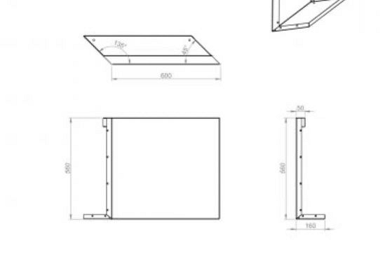 Plantenbak Module+ Parallel paneel (E) 60x56 L