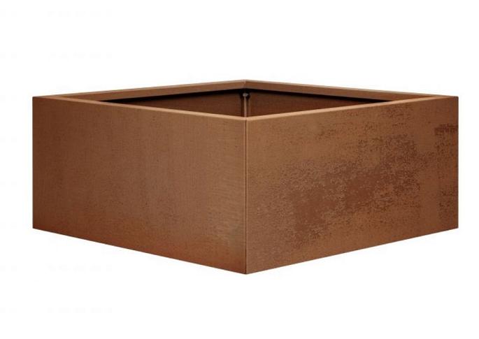 Plantenbak Vlak Corten 90x90x40 cm