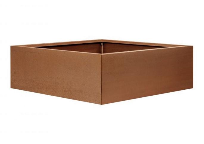Plantenbak Vlak Corten 150x150x60 cm