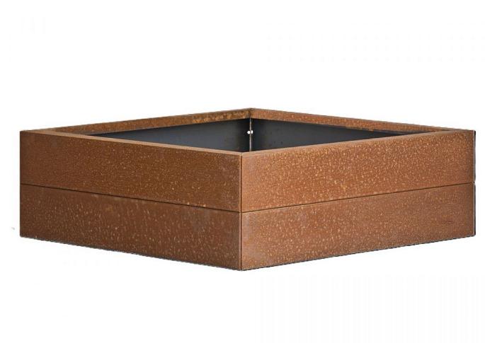 Plantenbak Modulair Corten 60x60x28 cm