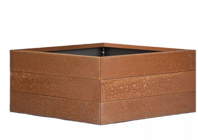 Plantenbak Modulair Corten 210x210x42 cm