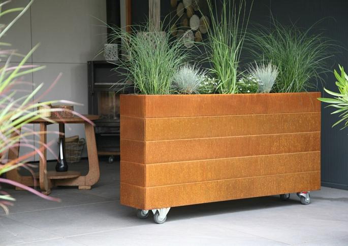 Plantenbak Modulair Corten 300x150x42 cm
