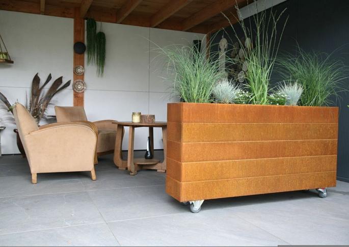 Plantenbak Modulair Corten 240x60x56 cm