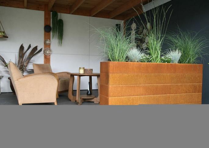 Plantenbak Modulair Corten 300x60x70 cm