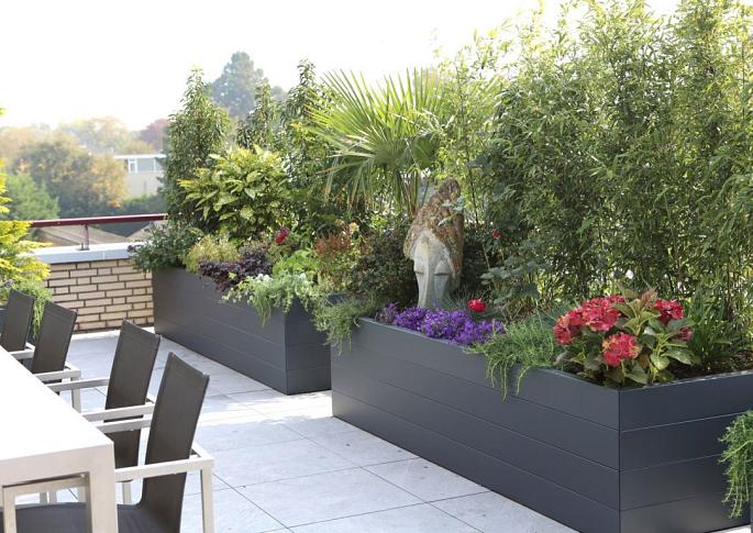 Plantenbak Modulair Antraciet 210x30x70 cm