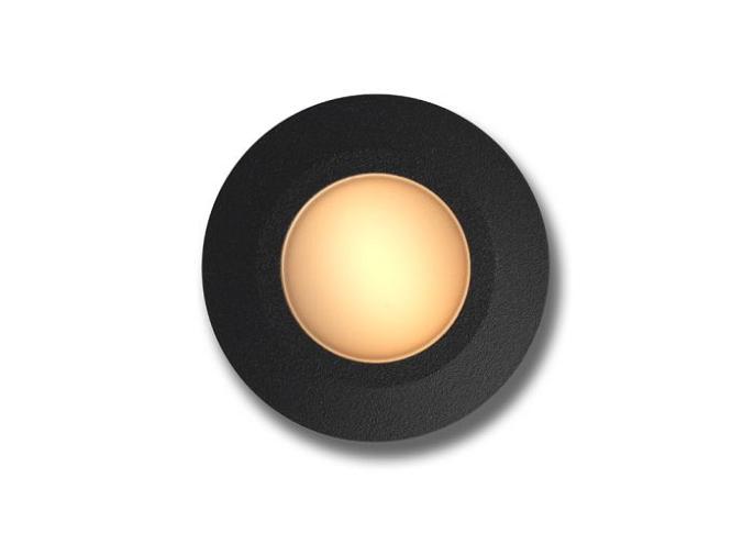 Nodar - ring zwart grondspot | warmwit | 0,2 watt | OutdoorPro+ | 12 volt