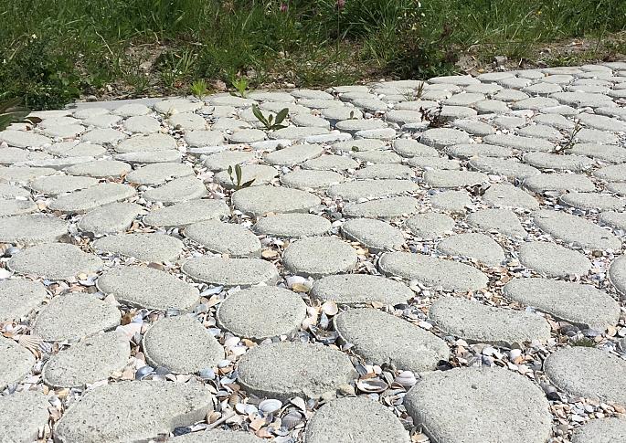 Keigrassteen 45x45x10 cm grijs