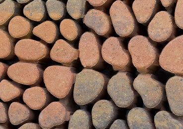 Keigrassteen 45x45x10 cm oud bruin