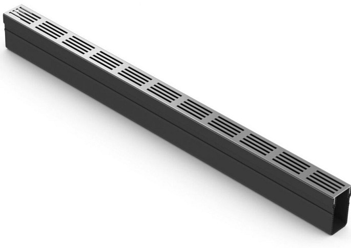 ACO Slim-Line met Blank alu rooster 100