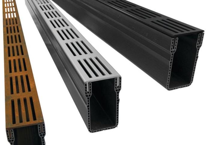 ACO Slim-Line met RVS rooster 100