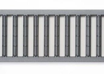 Sleufrooster verz.staal antraciet 100cm